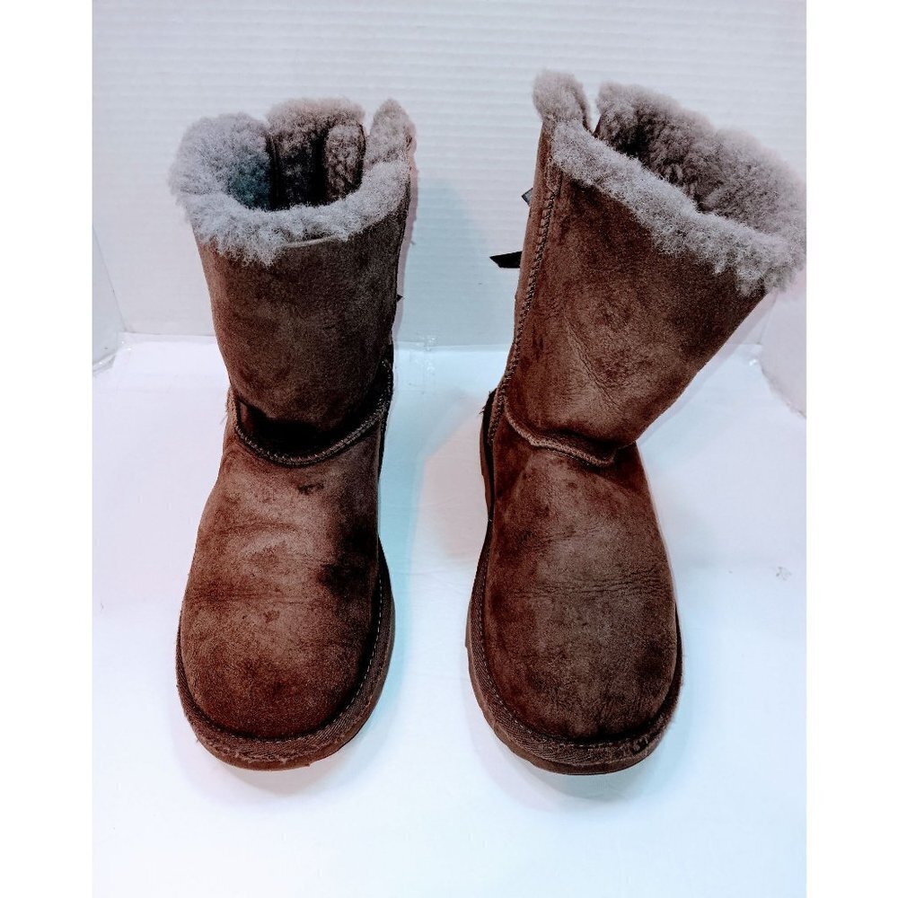 Ugg Women"s Bailey Bow Gray Ankle Boots